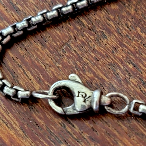 David Yurman Sterling Silver Charm/Amulet Holder Necklace 24" - Picture 4 of 7